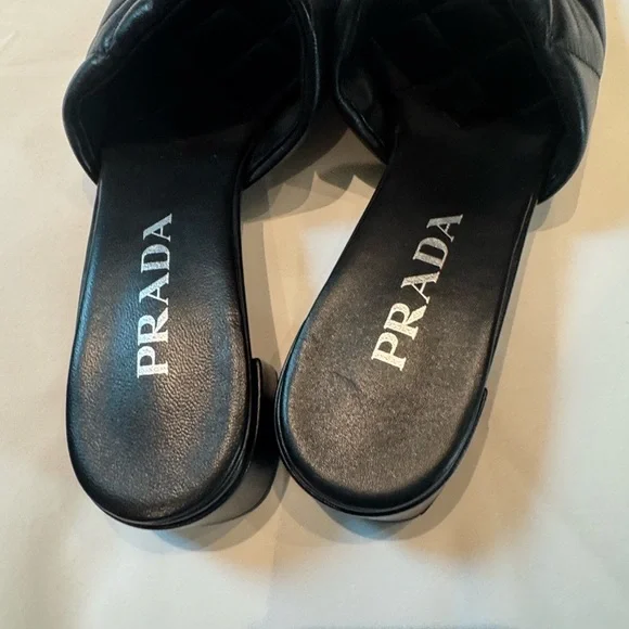 Prada Black Leather Mules - Picture 5 of 7